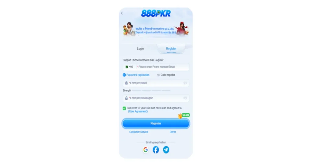 register 888pkr game